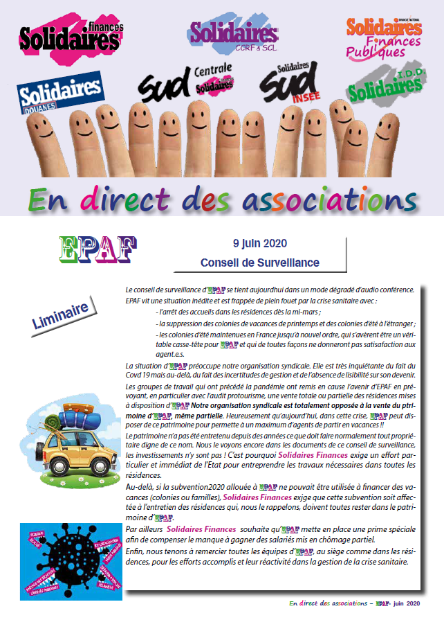 Lire la suite à propos de l’article Liminaire au Conseil de surveillance d’EPAF du 9 juin 2020
