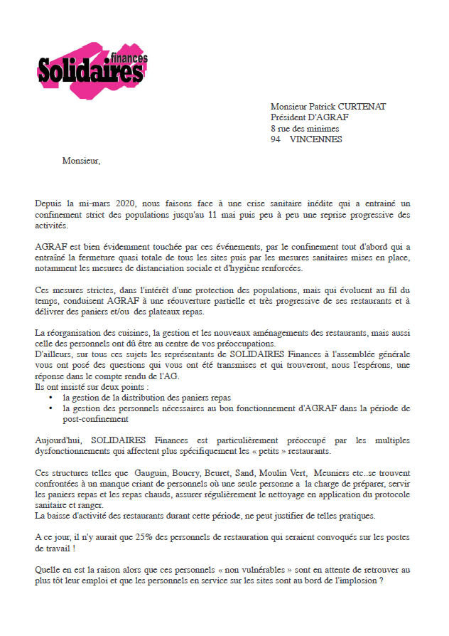 Lire la suite à propos de l’article AGRAF rien ne va plus !