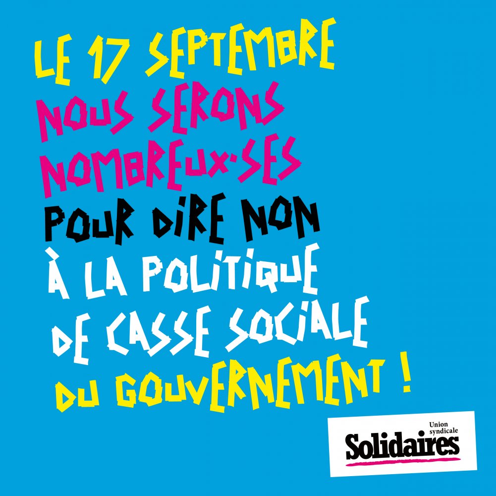 17 septembre: pour un monde social, féministe, écologique !