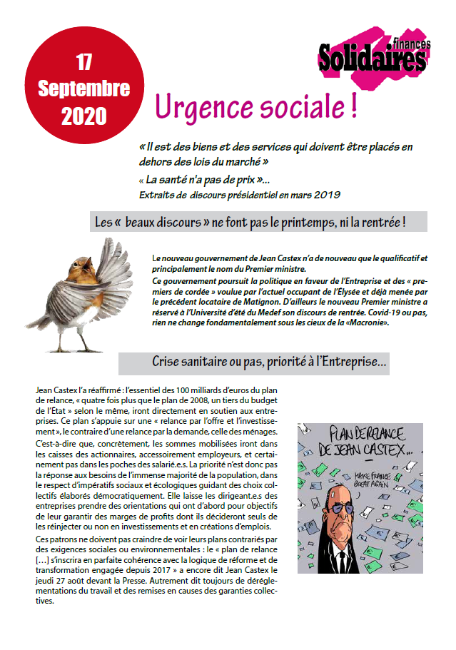 Lire la suite à propos de l’article 17 septembre Imposons l’Urgence sociale