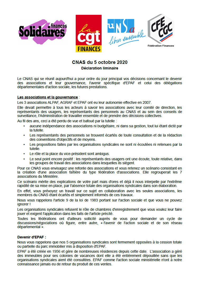 Lire la suite à propos de l’article CNAS du 5 octobre : Quel avenir pour l’Action Sociale ministérielle ?