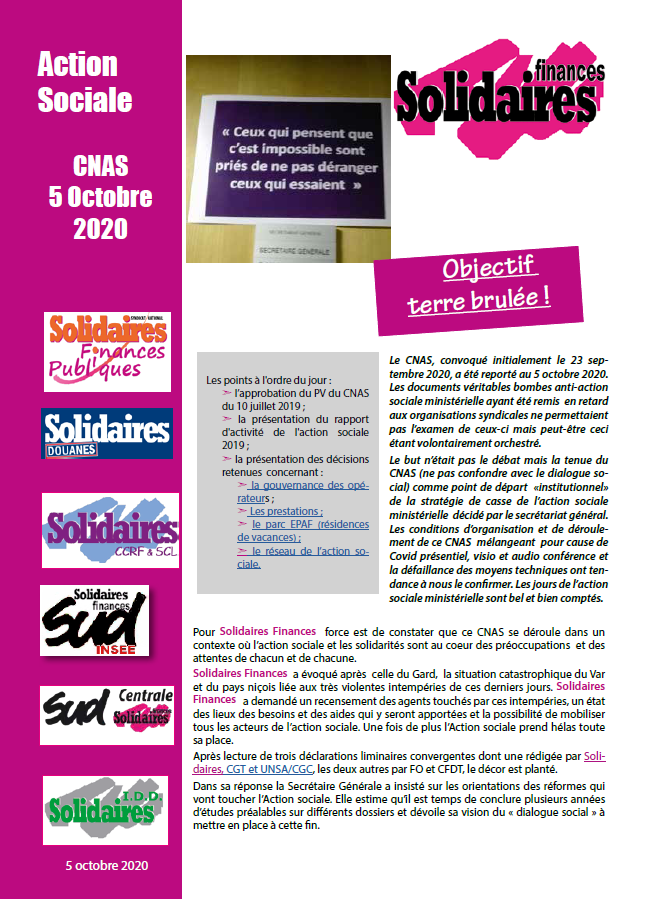 Lire la suite à propos de l’article Action sociale  : Danger imminent !!!