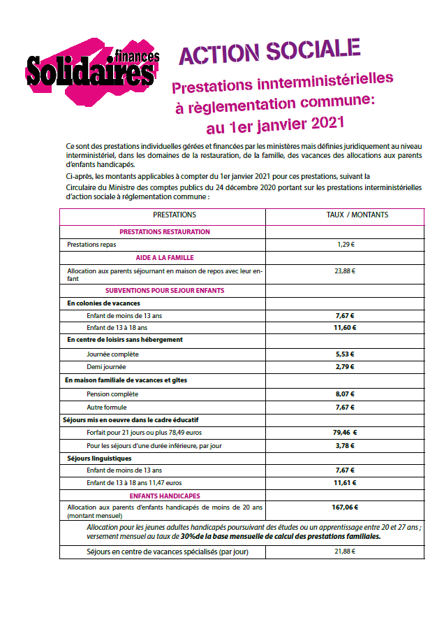 Lire la suite à propos de l’article Prestations interministérielles d’action sociale