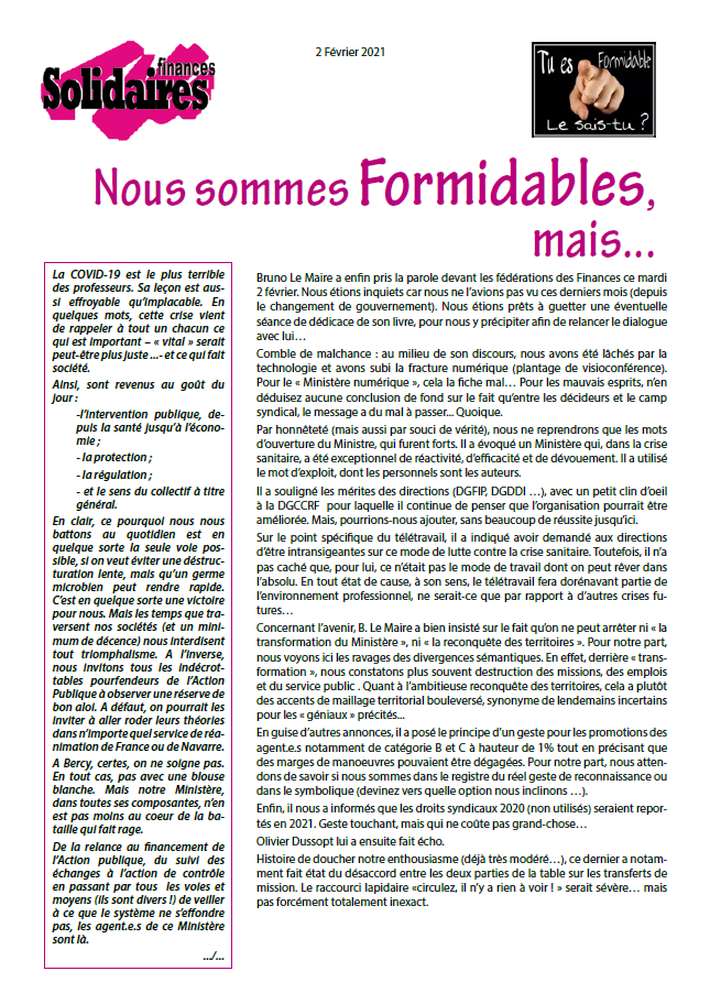 Lire la suite à propos de l’article Rencontre avec les ministres  !