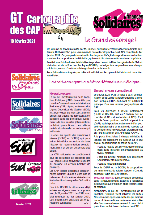 Lire la suite à propos de l’article CAP :  le grand Essorage