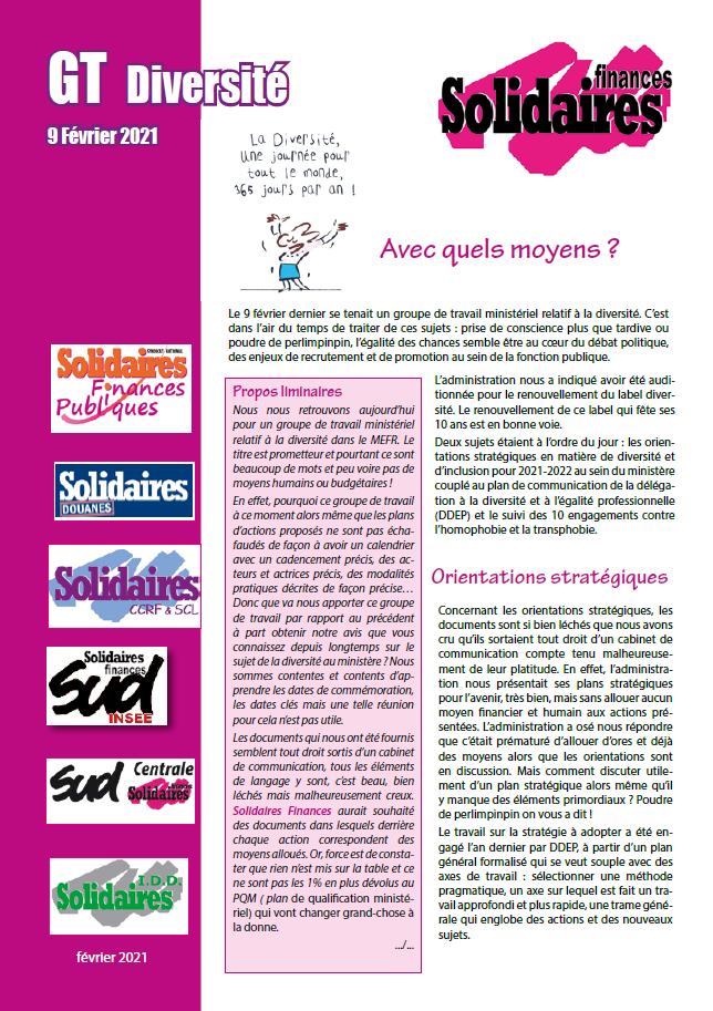 Lire la suite à propos de l’article Diversité  toujours la sempiternelle question des moyens !