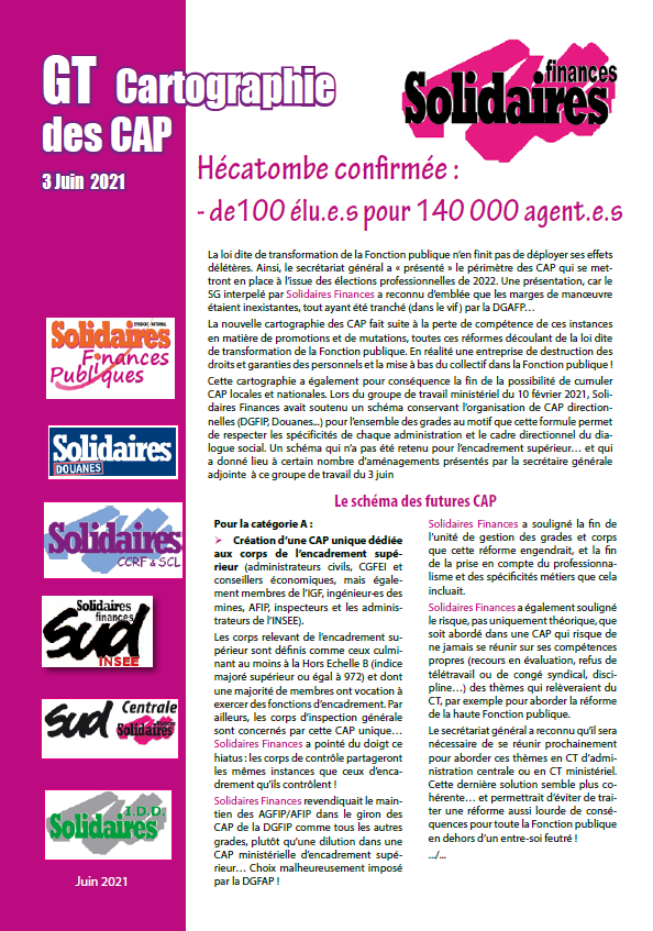 Lire la suite à propos de l’article CAP : L’hécatombe confirmée !