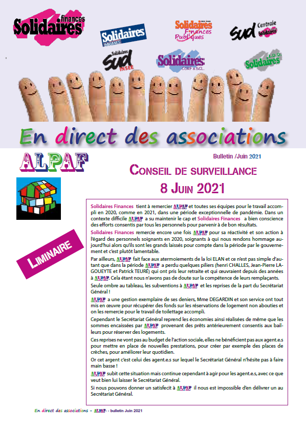 Lire la suite à propos de l’article Conseil de surveillance  AGRAF et ALPAF