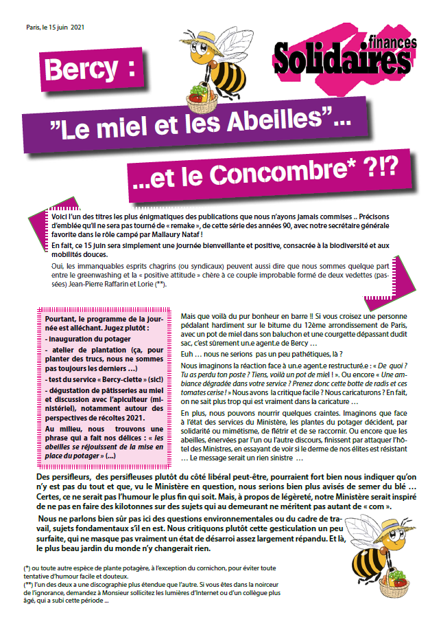 Lire la suite à propos de l’article Agit prop à Bercy !