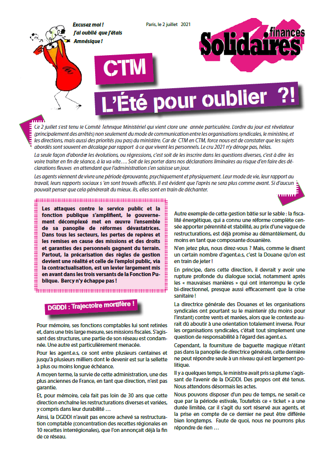 Lire la suite à propos de l’article Un CTM  pour simple information !