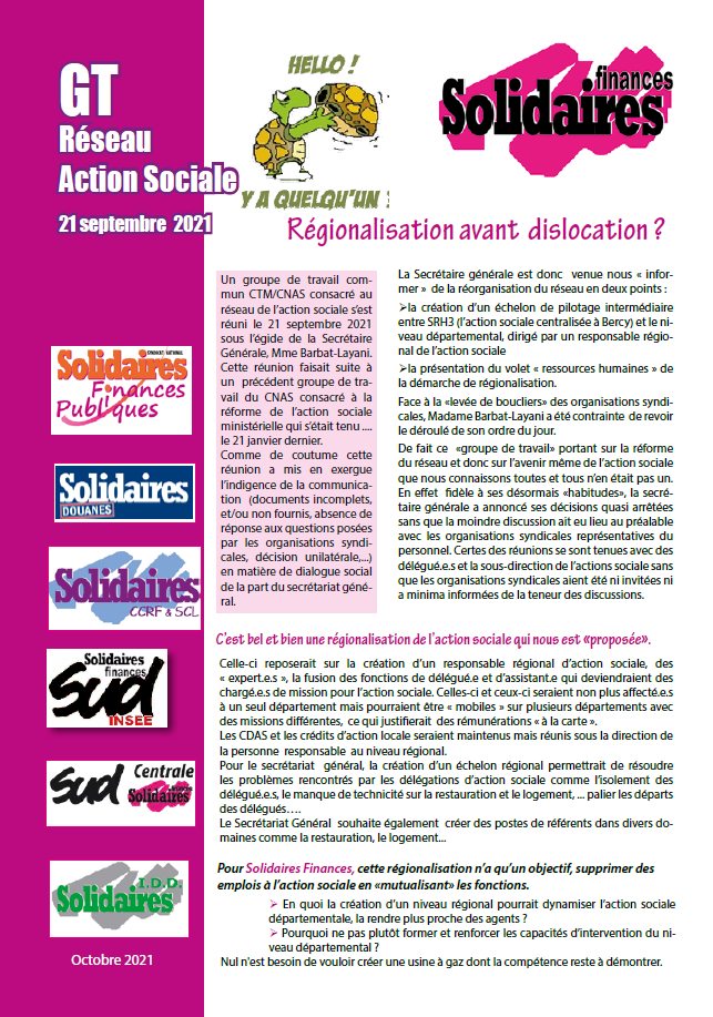 Lire la suite à propos de l’article GT Réseau Action Sociale – 21 septembre 2021