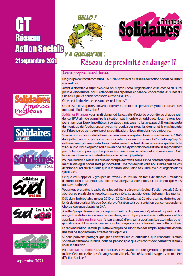 Lire la suite à propos de l’article Action sociale le réseau en danger ?