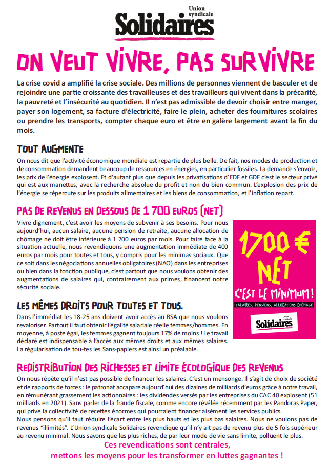 Lire la suite à propos de l’article Vivre pas survivre !