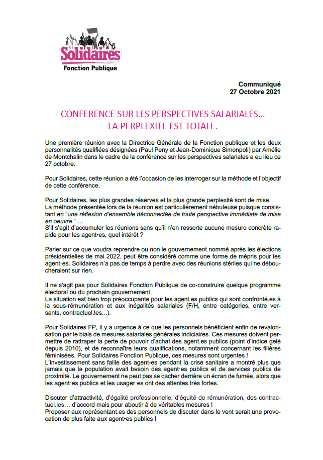 Lire la suite à propos de l’article Perspectives salariales.