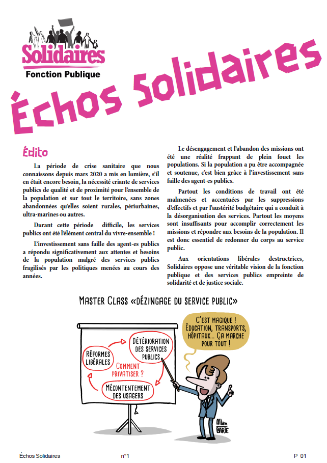 Lire la suite à propos de l’article Pour des services Solidaires