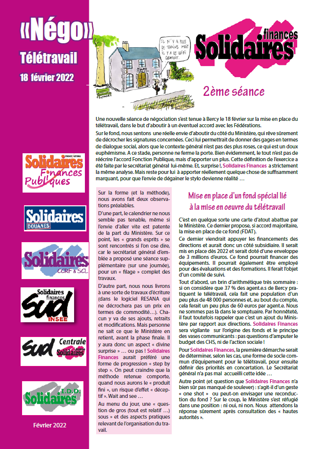 Lire la suite à propos de l’article Négo Télétravail : 2 ème séance