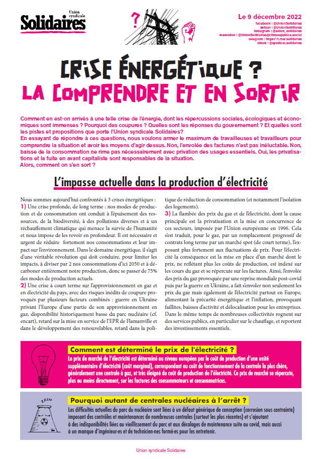 Lire la suite à propos de l’article Crise énergétique la comprendre et en sortir