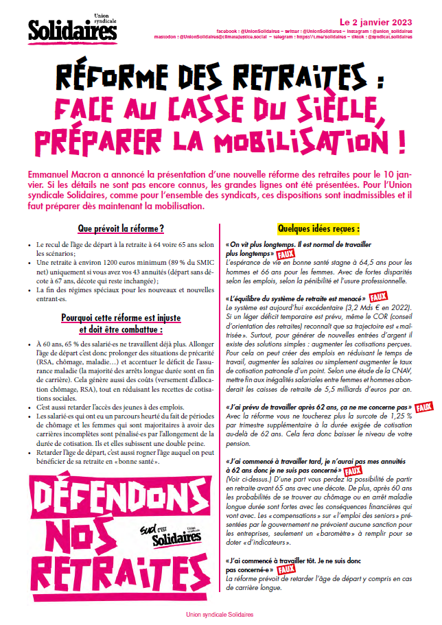 Lire la suite à propos de l’article Face au casse du siècle, préparer la mobilisation