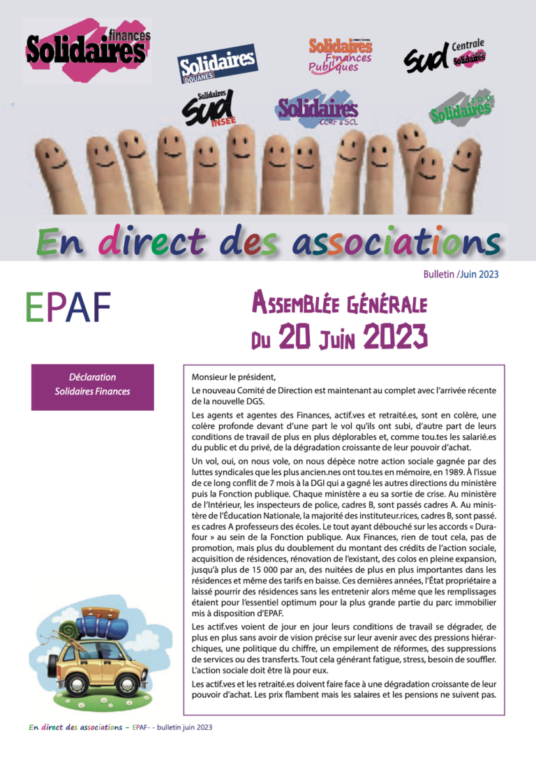 Lire la suite à propos de l’article AG EPAF du 20 juin