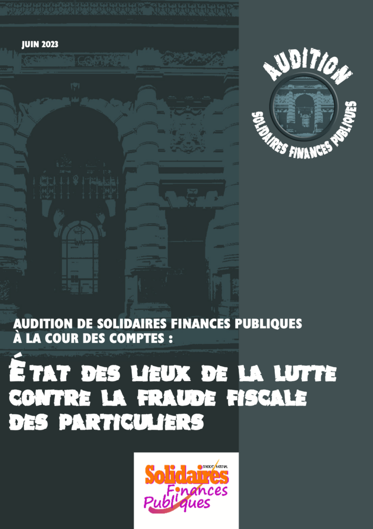 Lire la suite à propos de l’article Audition de Solidaires Finances Publiques à la Cour des Comptes