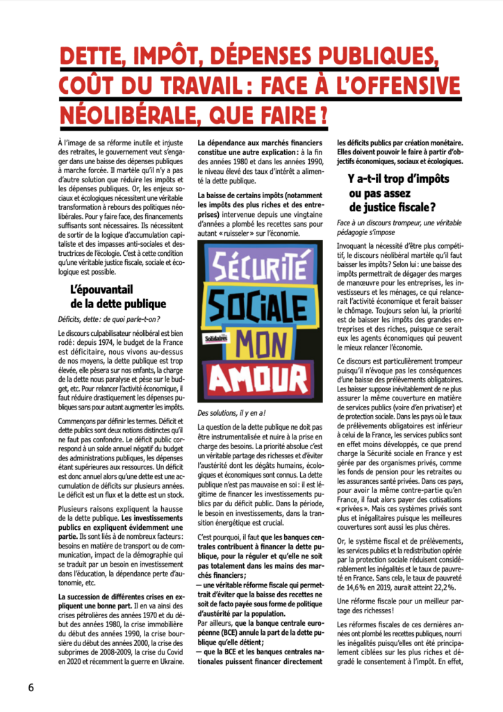 Face à l’offensive libérale Agissons !