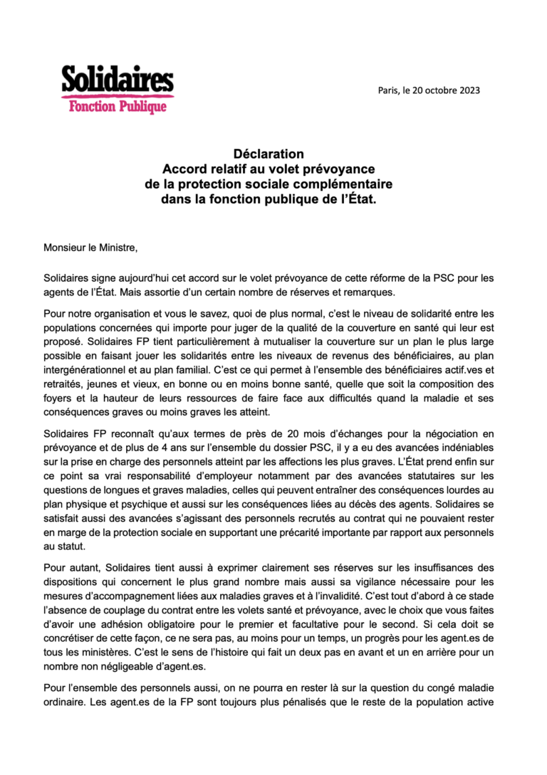 Lire la suite à propos de l’article Une signature mais beaucoup de réserves