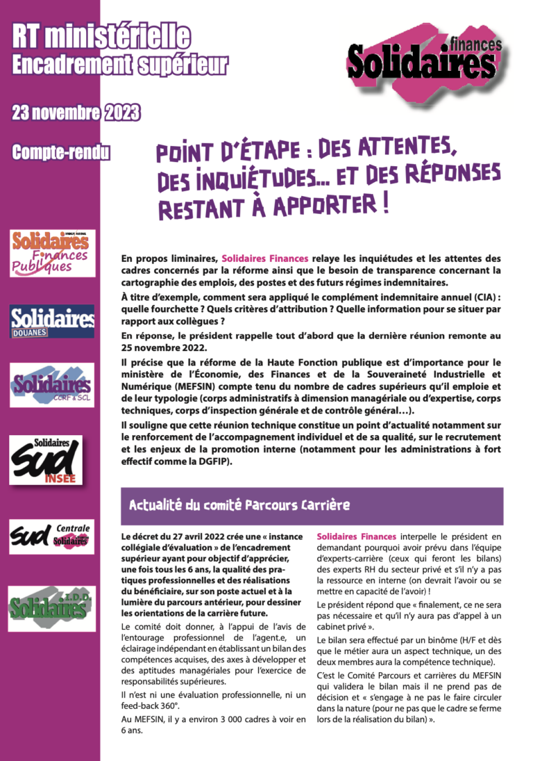 Lire la suite à propos de l’article Nouvelle étape de la réforme de la haute Fonction Publiques.