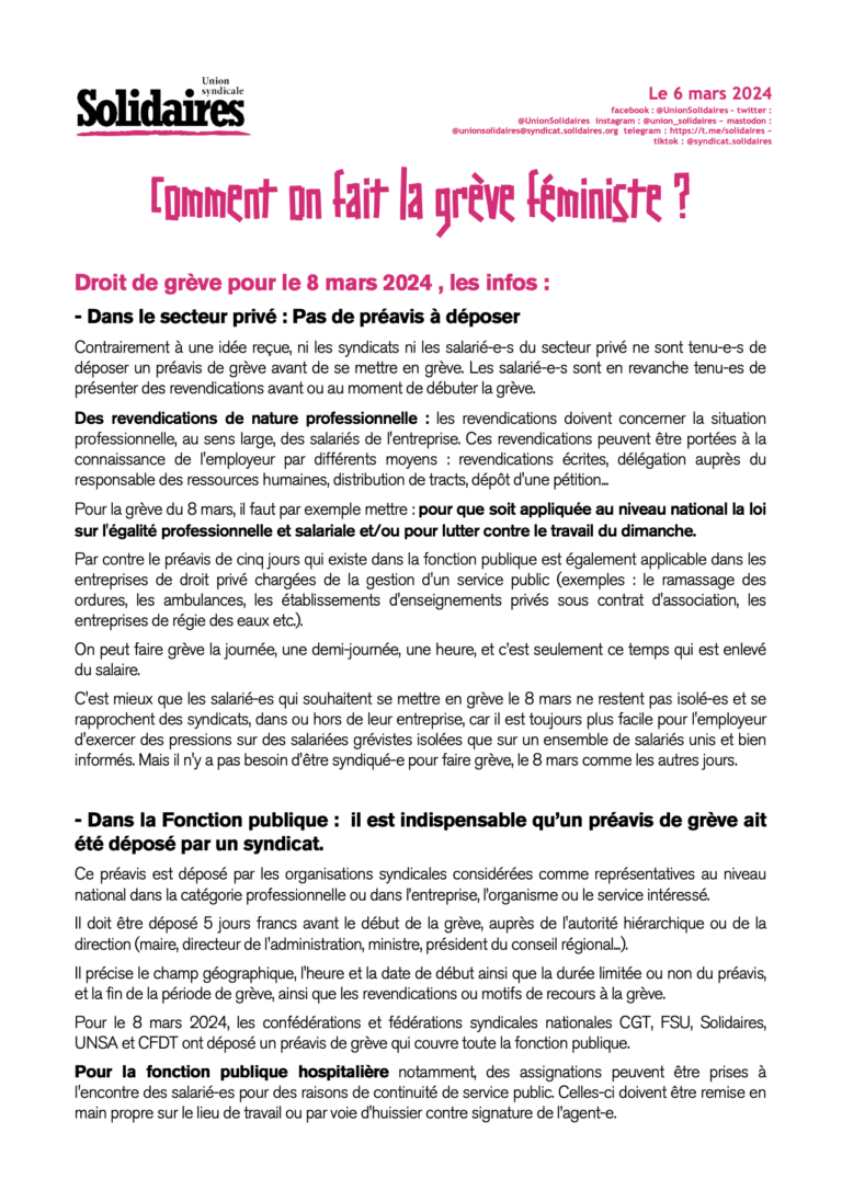 Lire la suite à propos de l’article Comment on fait la grève féministe ?