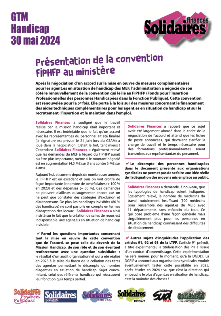 Lire la suite à propos de l’article Renouvellement de la convention avec le FIPHFP.