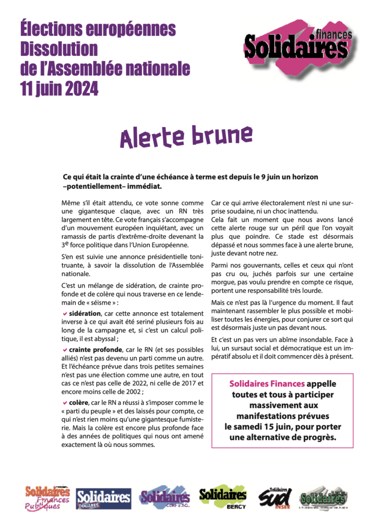 Lire la suite à propos de l’article Alerte brune