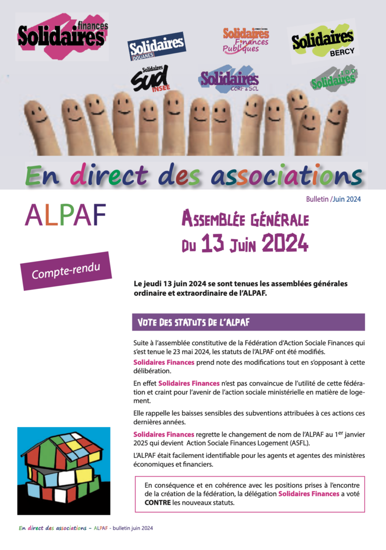 Lire la suite à propos de l’article ALPAF – Assemblée générale du 13 juin 2024