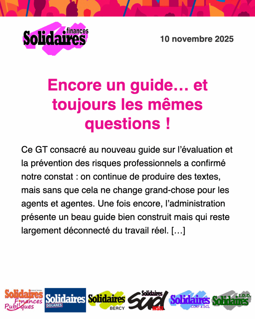 Encore un guide… et toujours les mêmes questions !
