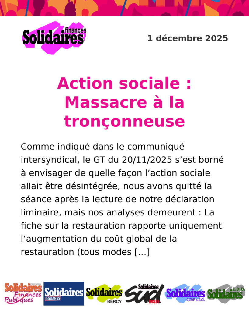 Action sociale : Massacre à la tronçonneuse