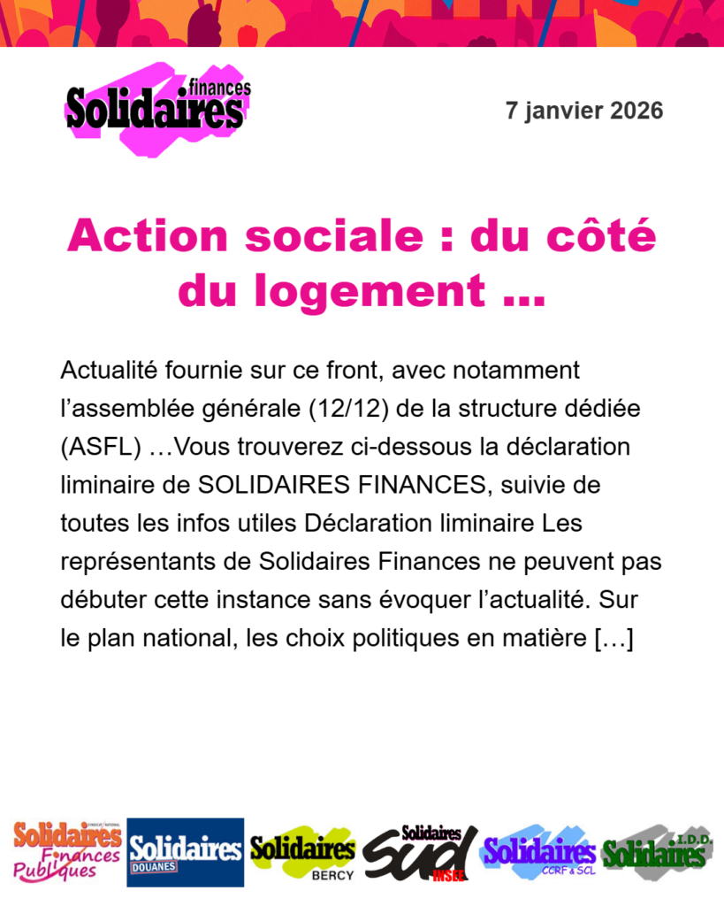 Action sociale : du côté du logement …