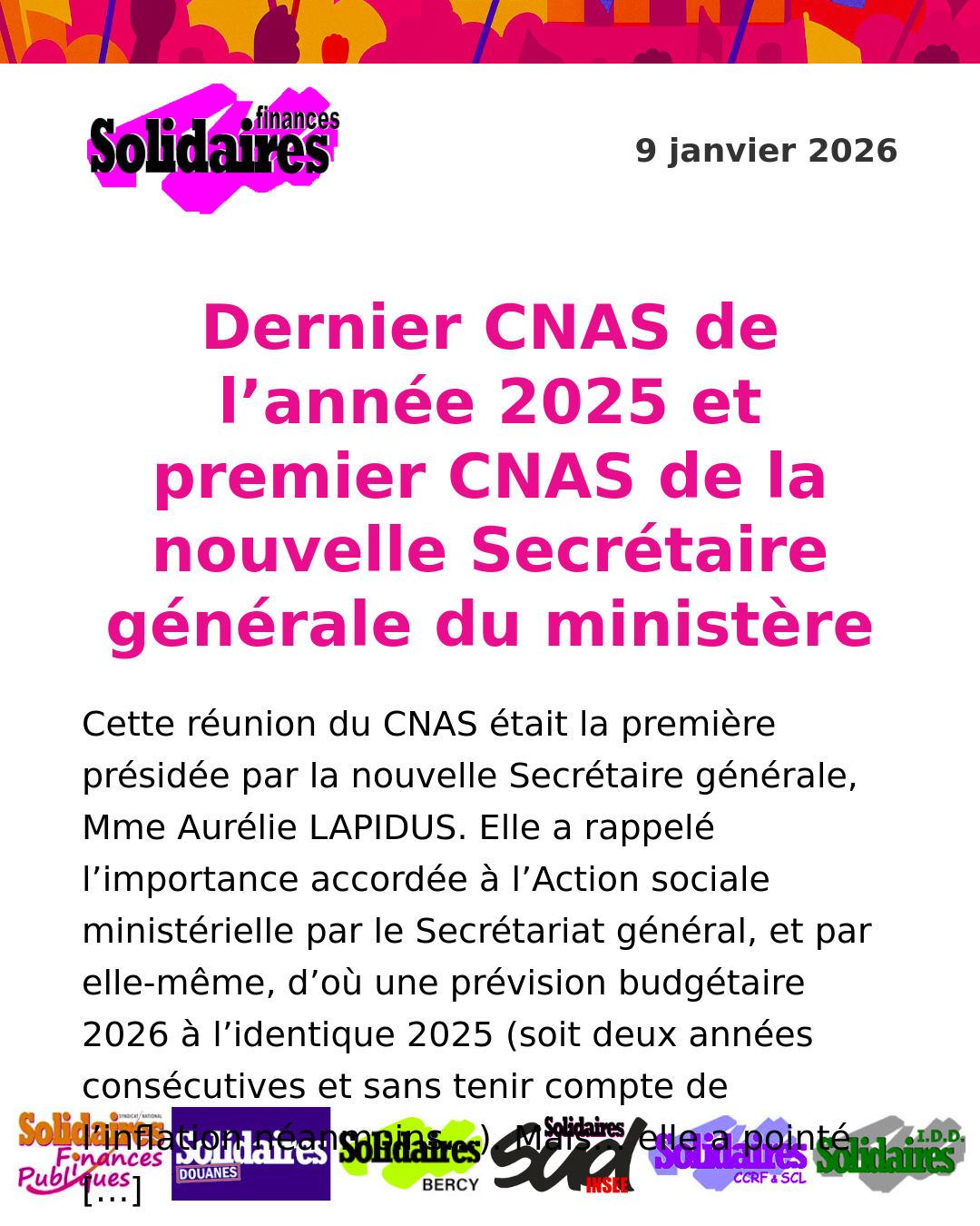 Dernier CNAS De L ann e 2025 Et Premier CNAS De La Nouvelle Secr taire 