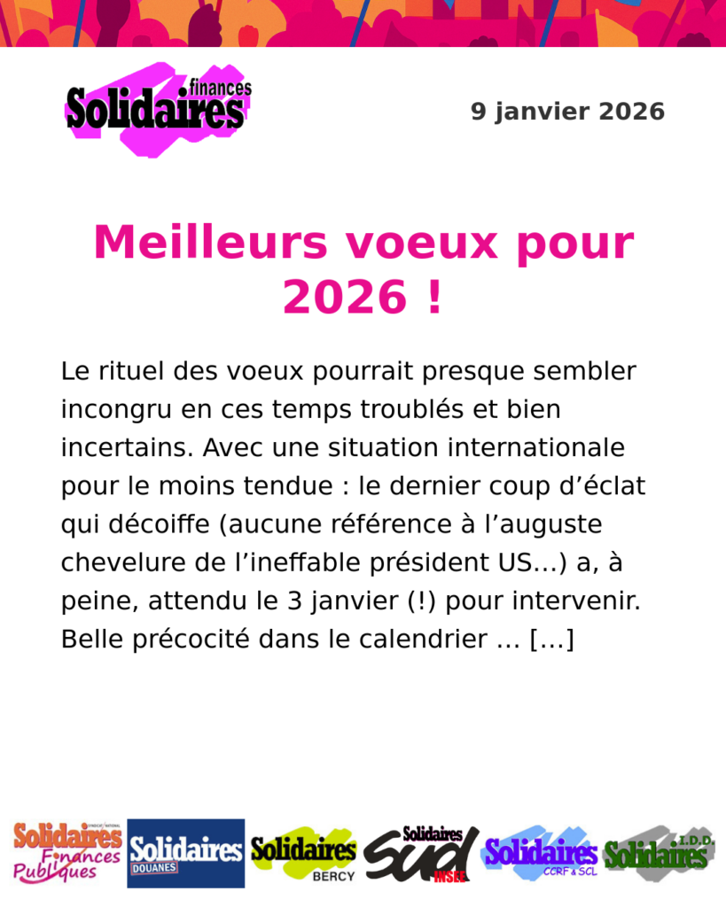 Meilleurs voeux pour 2026 !