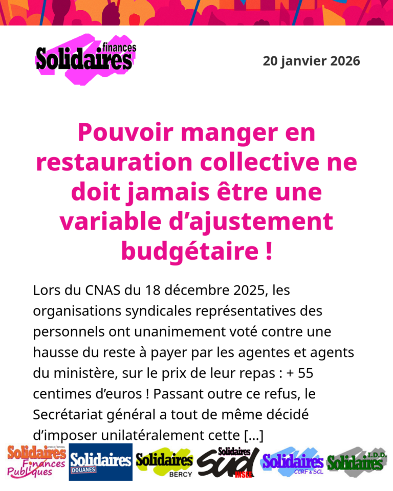 Lire la suite à propos de l’article Pouvoir manger en restauration collective ne doit jamais être une variable d’ajustement budgétaire !