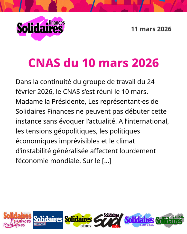 Lire la suite à propos de l’article CNAS du 10 mars 2026 – budget 2026