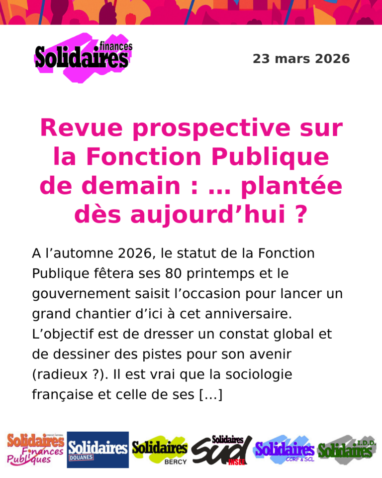 Lire la suite à propos de l’article Revue prospective sur la Fonction Publique de demain : … plantée dès aujourd’hui ?