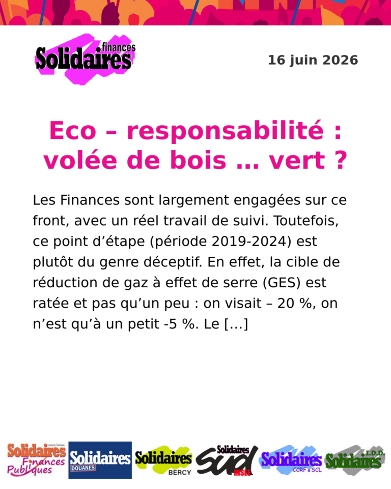 Lire la suite à propos de l’article Eco – responsabilité : volée de bois … vert ?
