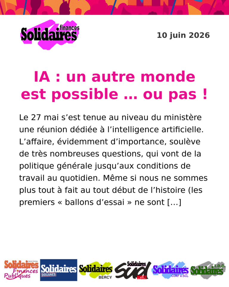 Lire la suite à propos de l’article IA : un autre monde est possible … ou pas !