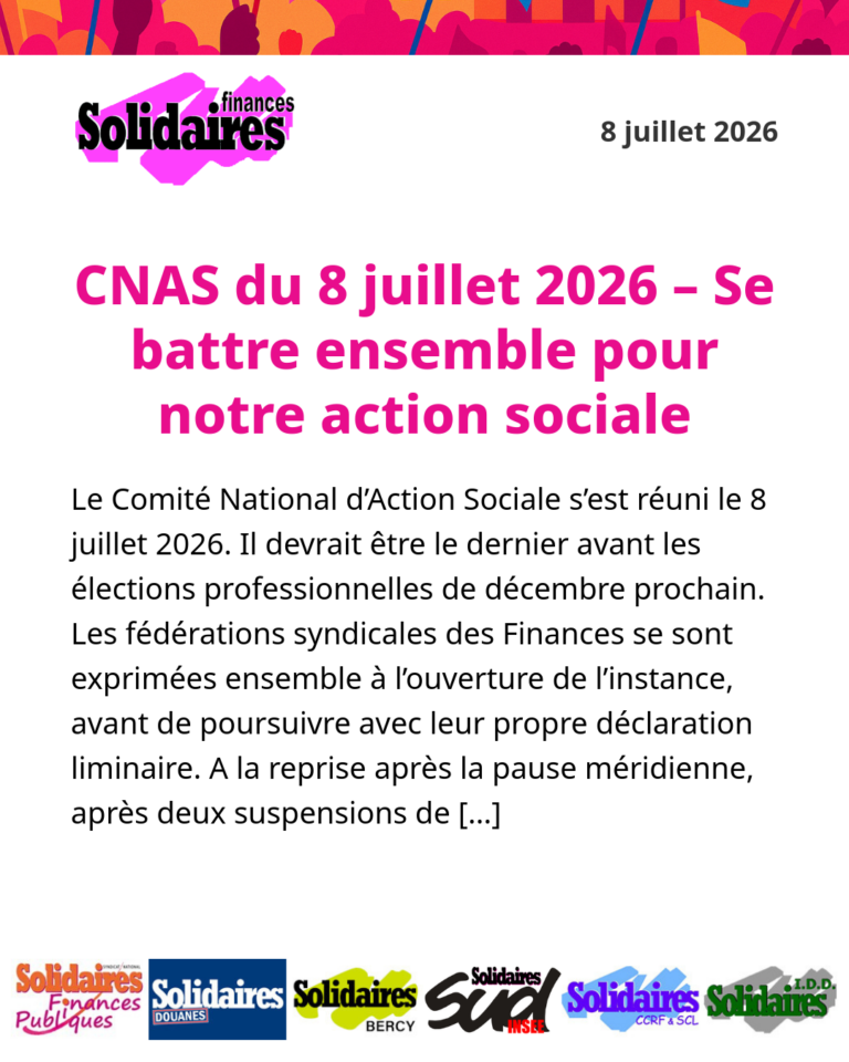 Lire la suite à propos de l’article CNAS du 8 juillet 2026 – Se battre ensemble pour notre action sociale