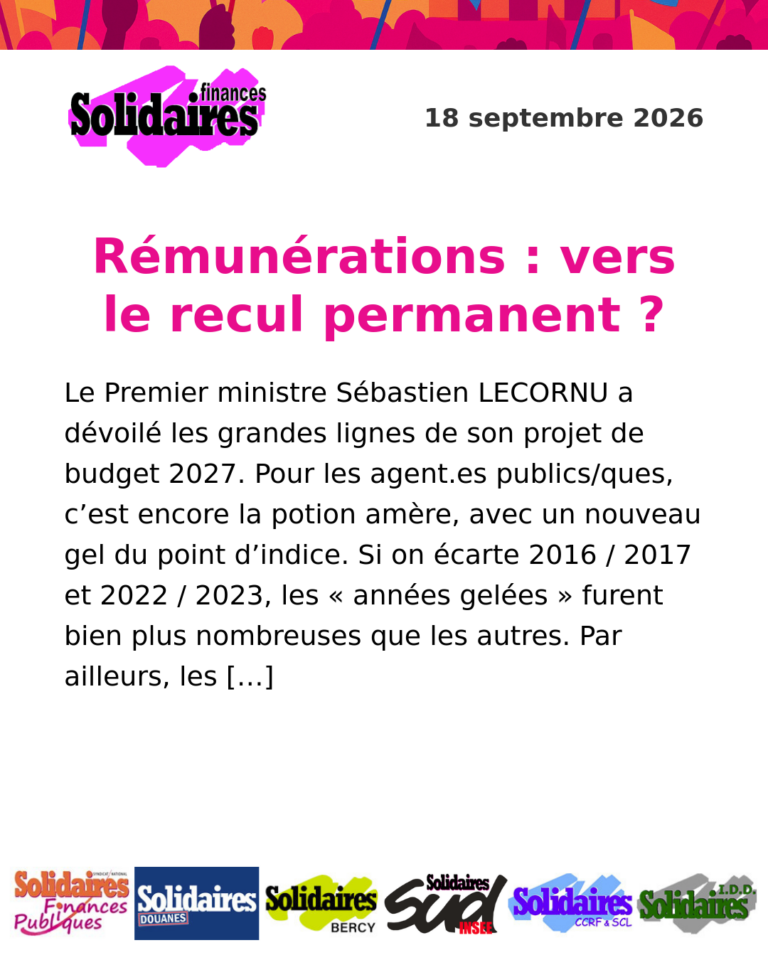 Lire la suite à propos de l’article Rémunérations : vers le recul permanent ?